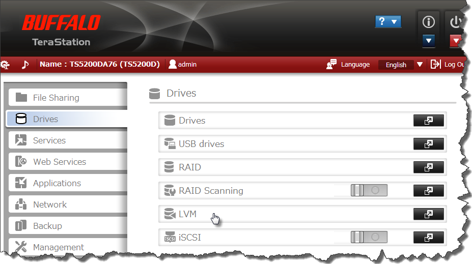 Opening the Logical Volume Manager