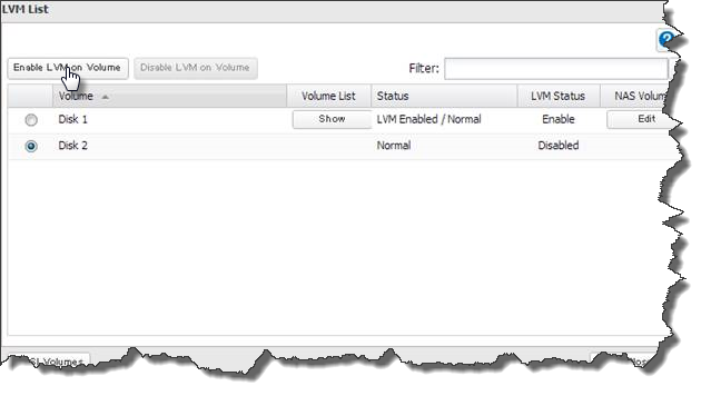 Enabling the Logical Volume Manager